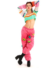 Vintage Floral Crochet Cargo Pants and Top