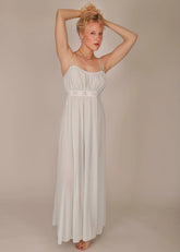 50s OLGA Blue Lace Negligee Slip Dress