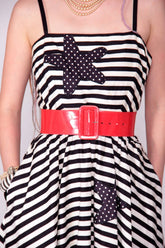 1950s Lilli Diamond Striped Swing Dress