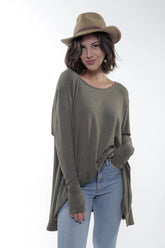 Army Green Frenchie Flare Top