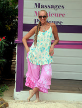 ANGIE Pink and White Tie Dye PantalOOnies