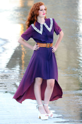 40s Blue Ombre Lace Dress