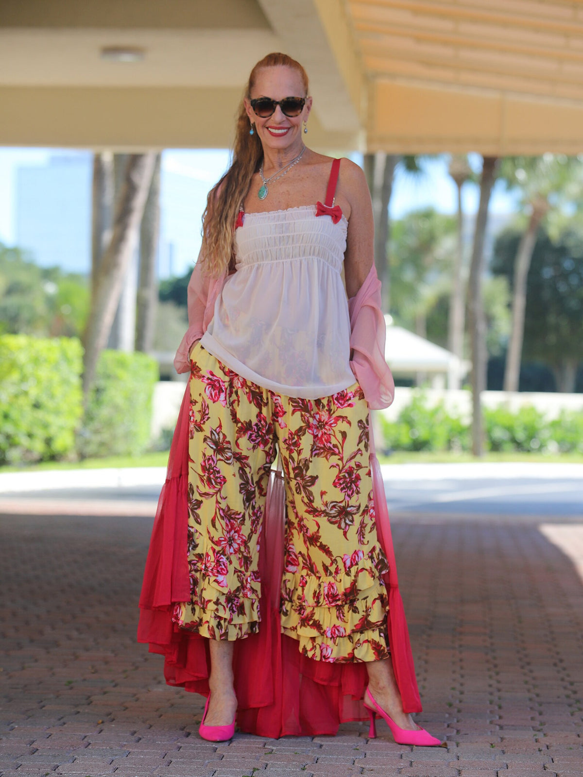 YELLOW ORCHID Floral PantalOOnies